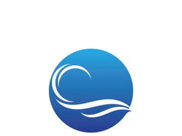 Ocean water wave wave logo design. preview picture