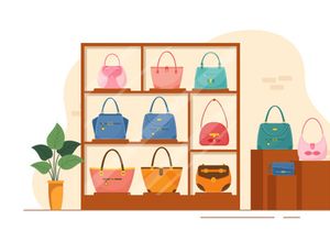 11 Handbag Store Design Illustration