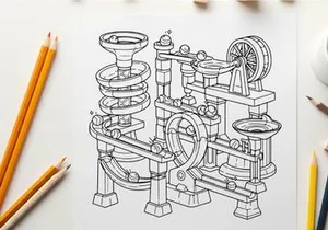 Steampunk machine gears engine vintage vector illustration