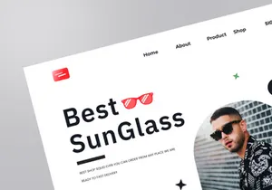 Sunglasses Shop Website Header - Figma