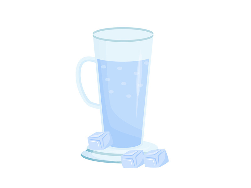 Cold mineral water cartoon vector illustration