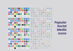 Popular social media logo icons
