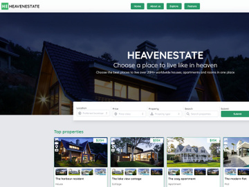 HeavenState - NextJS Real Estate Template preview picture