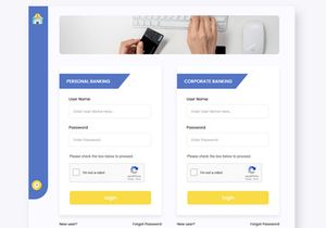 Online Banking Web Application Template Mockup