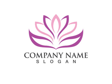 People yoga health in lotus flower logo preview picture