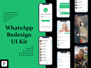 WhatsApp Redesign UI Kit preview picture