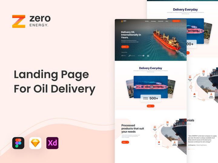 Zero Energy - Landing Page for Oil Delivery