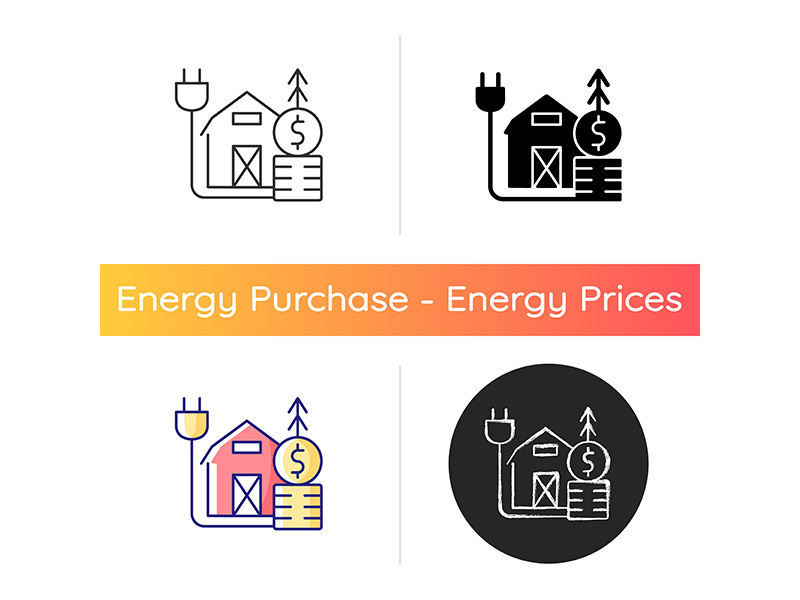 Rural energy price icon