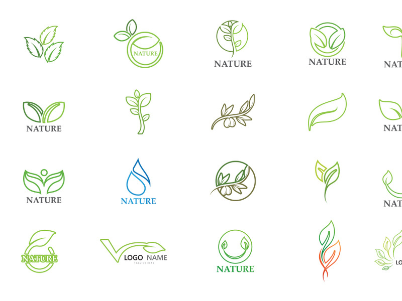 Tree leaf green Logo