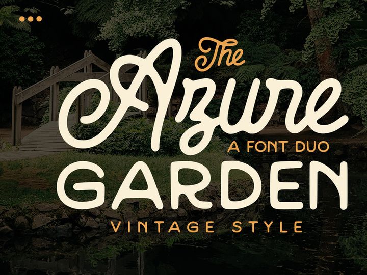 Azure Garden - Vintage Script