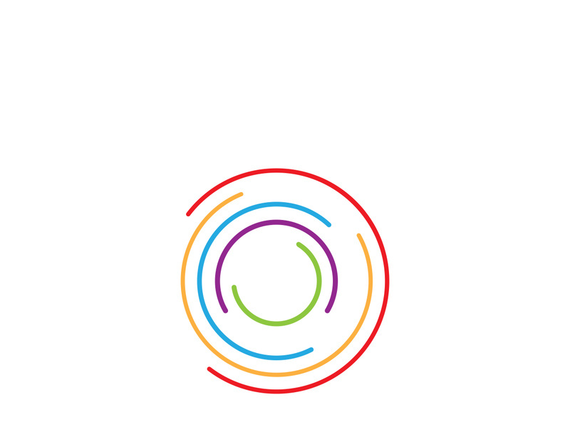 C circle Letter Logo Template vector icon design