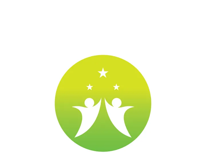 People star logo design to achieve a success or dream.