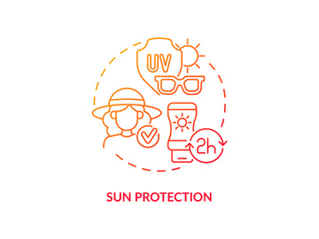 Sun protection concept icon preview picture