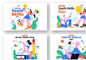 10 World Youth Skills Day Illustration