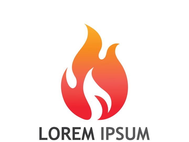 Fireball logo design with modern concept