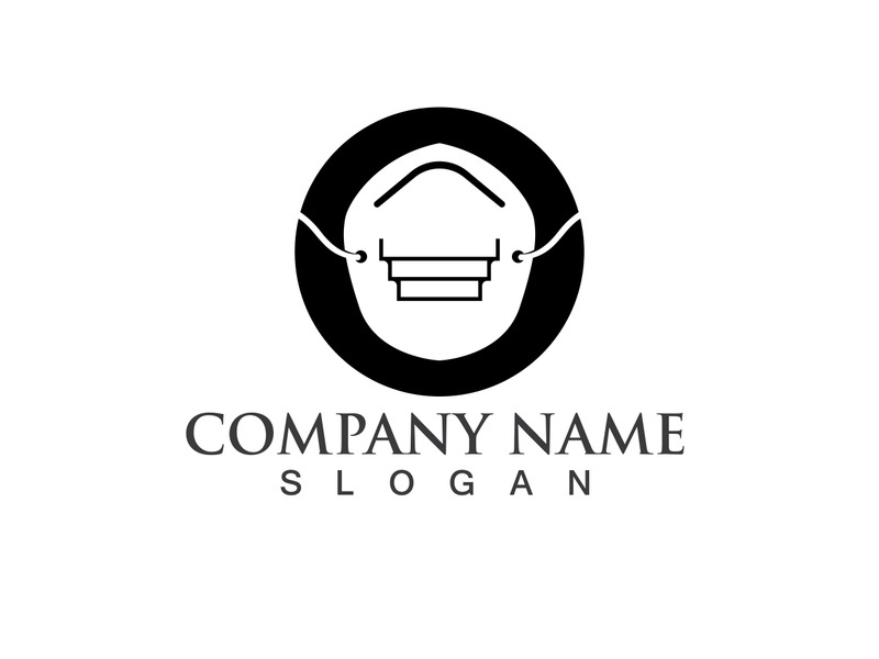 Face protection  Mask Vector logo. Medical Mask logo vector icon illustration design
