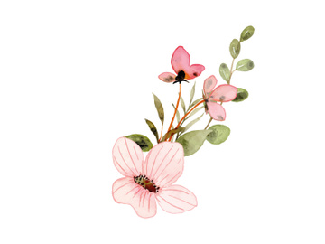 Vector Flower Watercolor Illustration preview picture