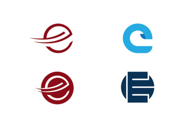 Letter E logo icon design template preview picture