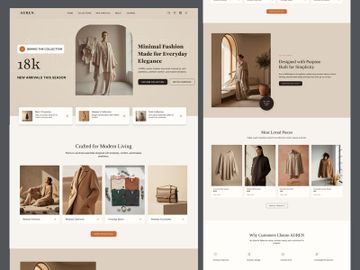 Minimal Luxury Fashion E-Commerce Website Design preview picture