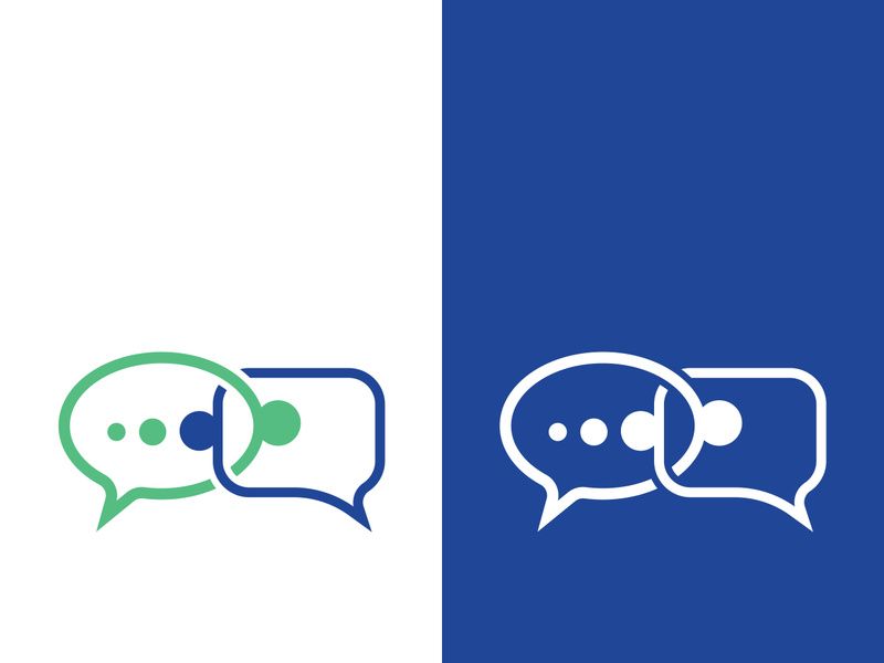 Speech bubble icon logo template vector illustration