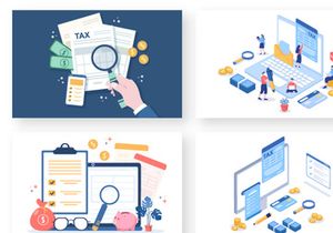 20 Tax form Flat Design Illustration