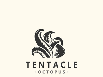 Octopus tentacle logo image design ocean animal vintage illustration preview picture