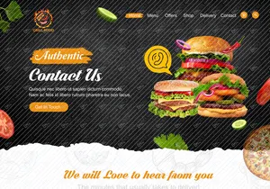 Comida a la parrilla – Página de aterrizaje de Comida Rápida y Restaurante