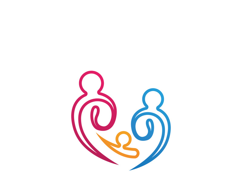 Adoption and community care Logo template vector icon