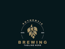 Brewery logo craft beer template design emblems beer cafe, bar, brewing company illustration