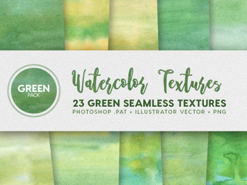 Watercolor Seamless Textures - Green Pack preview picture