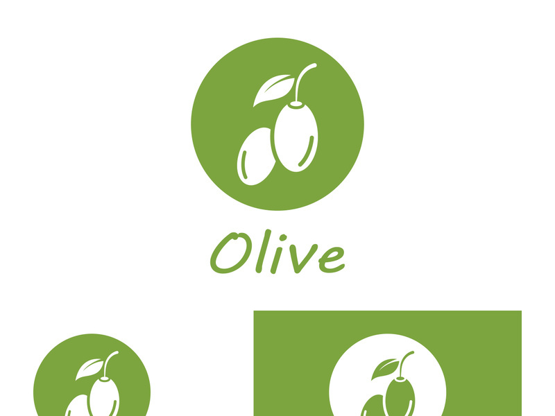 Olive fruit logo design.