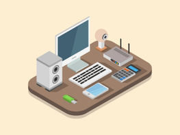 Isometric workplace preview picture