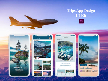 Trips app design preview picture