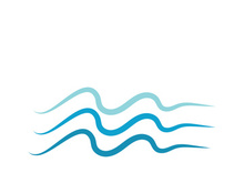 Water wave icon vector illustration design logo
