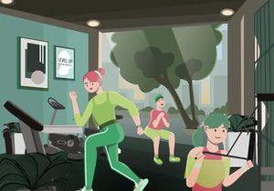 EnergizeFit - Fitness Character Illustration