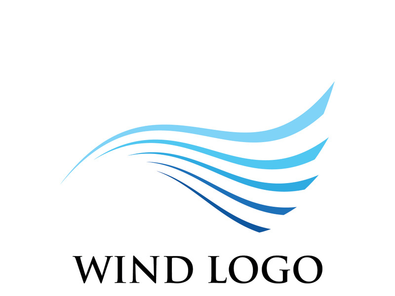 Unique wind abstract logo.