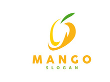 Mango Logo, Fruit Design Simple Minimalist Style
