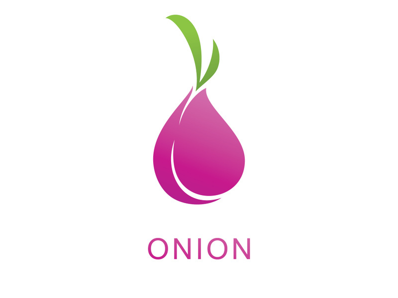 Onion logo vector , red onion icon . illustration Simple onion symbol