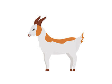 Goat with ginger spots flat color vector character preview picture
