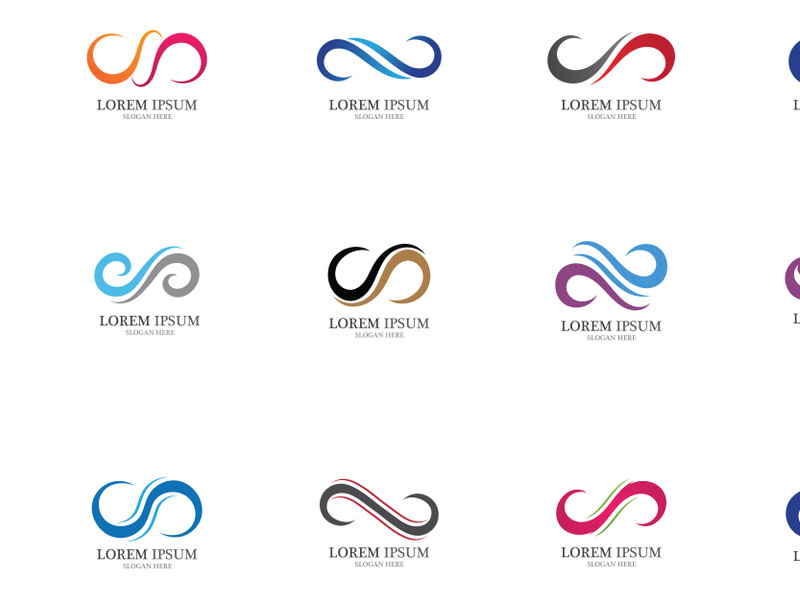 Infinity line logo vector