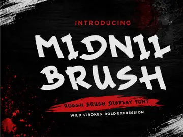 Midnil Brush – Wild Stroke Display Font preview picture