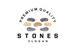 Stone Logo, Premium Elegant Design, Stone Balance Vector