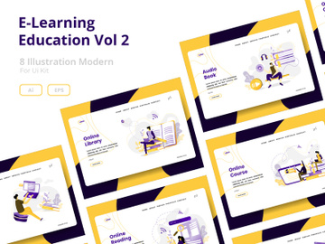 E-Learning Education vol 2 Illustration preview picture