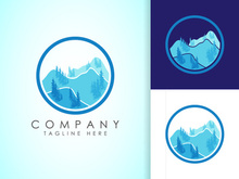 Mountain Logo. Mountain peak summit logo design