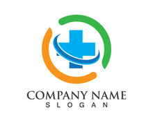 Medical health icon digital logo design vector illustration