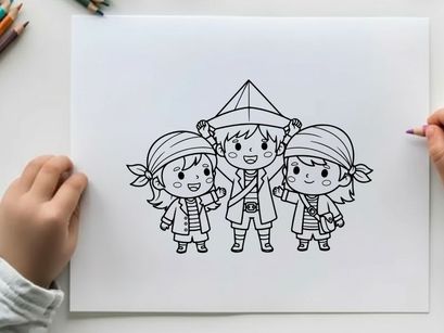 Graduates celebrating success vector illustration flat design