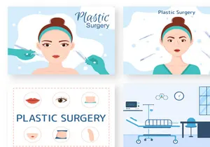 10 Plastic Surgery Flat Illustration