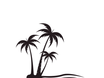Palm tree summer logo template vector illustration preview picture