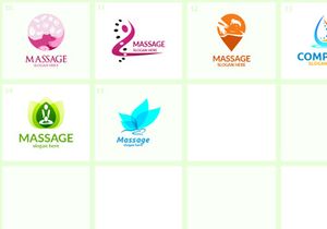 15 Massage Logo Bundle