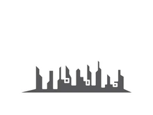 Modern city skyline icon silhouette vector illustration design